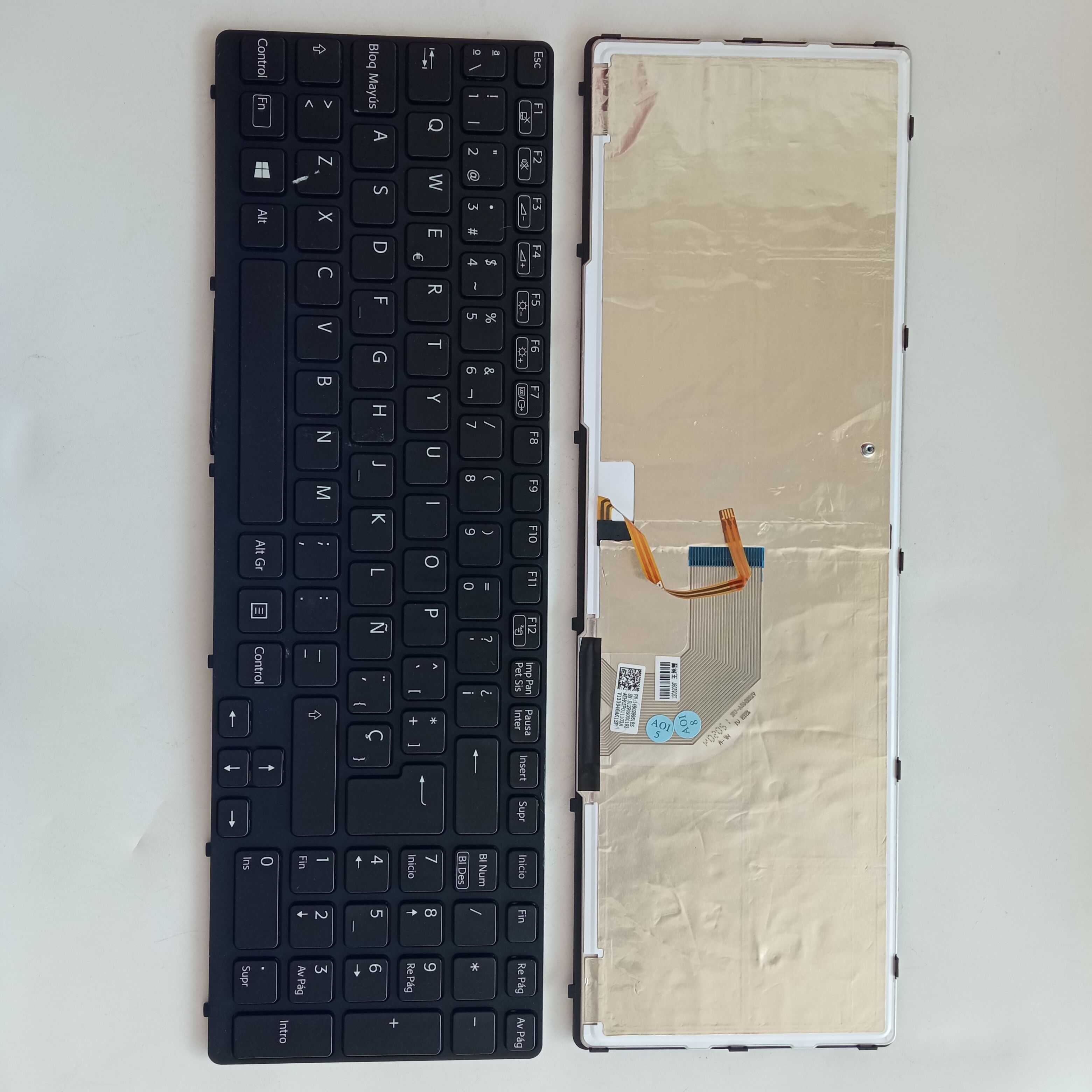 Picture of Laptop Spanish keyboard forNew Replacement Laptop Keyboard For SONY SVE15 BLACK FRAME BLACK Backlit Sp Layout
